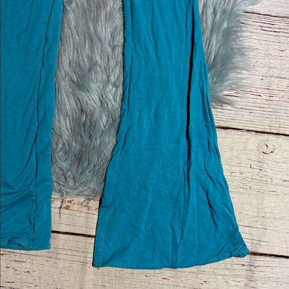 Oh Polly Turquoise Flare Pants sz 0 - Picture 5 of 8